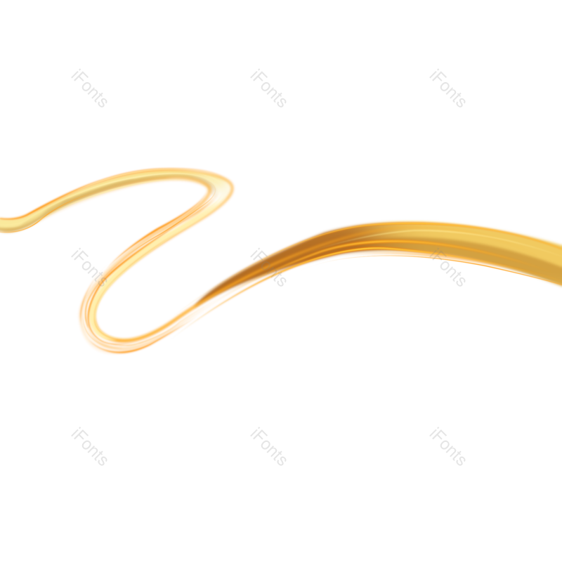 元素图片,漂浮元素,线条光PNG,金色丝带免抠素材